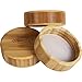 Timber Tops - Bamboo Wood Regular-Mouth Mason Jar Storage Lids with Silicone Seal - 3 Pack - Regular
