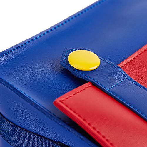 Funlab Travel Carrying Case Compatible with Nintendo Switch Console & Accessories, Waterproof Leather Messenger Shoulder Bag, Multipurpose Casual Daypacks for Boys&Girls