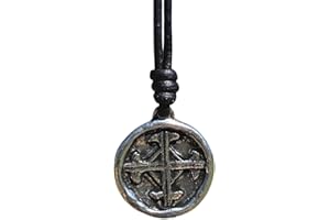 TEQUILA SUNRISE SHOP Serenity Prayer Men Necklace - Medallion Rustic, Coin, Silver Cross Charm, Women Gold Pendant, Mens Gifts, God Faith, Religious Jewelry, Catholic Accessories