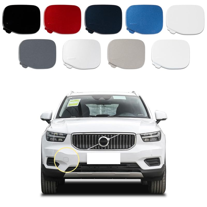 Photo 1 of Car Front Bumper Tow Hook Cover Compatible with Volvo XC40 2018 2019 2020 2021 2022 Trailer Cover Cap 39847993 Small Lid Towing Eye Caps Gray Right Passenger Side