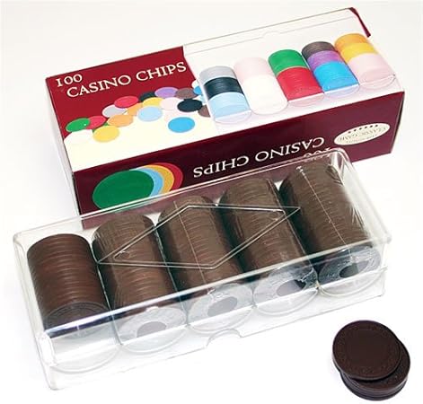 Amazon Co Jp 本格カジノチップ ポーカーチップ販売 100枚組 カジノチップ無地 ブラウン おもちゃ