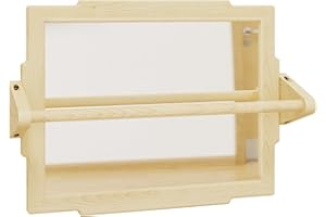 Giklux Wood Frame Unbreakable Mirror for Kids, 20'' Acrylic Baby Montessori Mirror Wall with Pull Up Bar, Tummy Time Mirror for Newborn, Infant, Toddler, Child, Shatter Proof Kid Safe Mirror for Wall