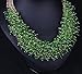 Hamer Women's Green Bib Choker Statement Necklace Gold Plated Chain Pendant Jewelry for Women Party Use