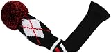 Scott Edward Knitted Golf Head Covers Set 3pcs Driver Fairway Hybrid Black view 4