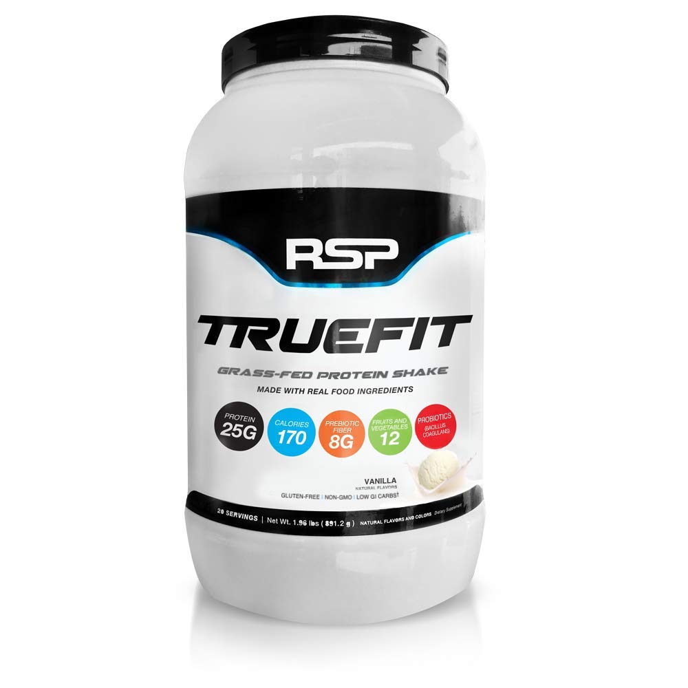 RSP TrueFit GrassFed Lean Meal Replacement Protein Shake, All Natural Whey