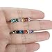 LOYALLOOK 12Pairs Stainless Steel Square CZ Ear Piercing Birthstone Stud Earrings for Women 5MM