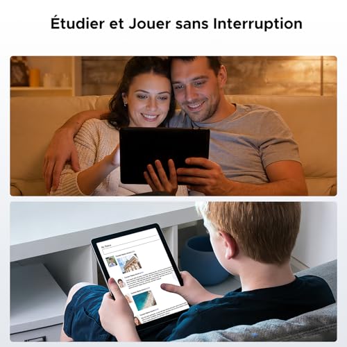 P10 Android 16 Tablette 10 Pouces, 48Go RAM+128Go ROM/2To TF, Gemini AI, 90Hz, 7000mAh, WiFi 5, Face ID/OTG/Widevine L1/Jack 3,5 mm, Tablette avec Clavier et Stylet