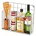 EZOWare Wall and Cabinet Door Mount Kitchen Wrap Organizer Rack Holder for Organizing Food Storage Bags, Aluminum Foil, Plastic Wrap, Wax Paper, Metal Silver