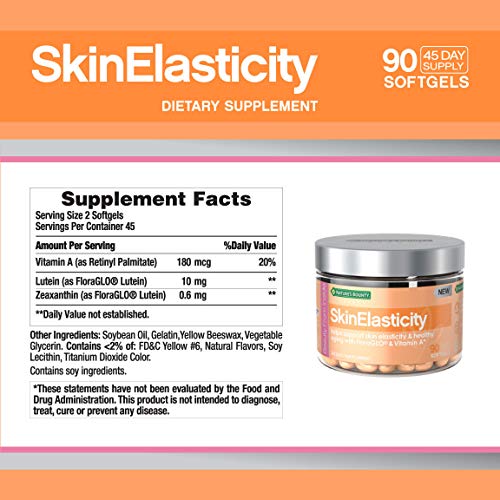 Nature's Bounty Skin Elasticity with Vitamin A + Floraglo, Support