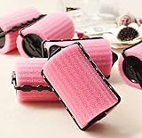 8 pcs DIY Natural Curly Hair Helper Pink Sponge Hair Styler Curler Roller Self Lock Hold for Lady Beauty Use Tools AOSTEK(TM)