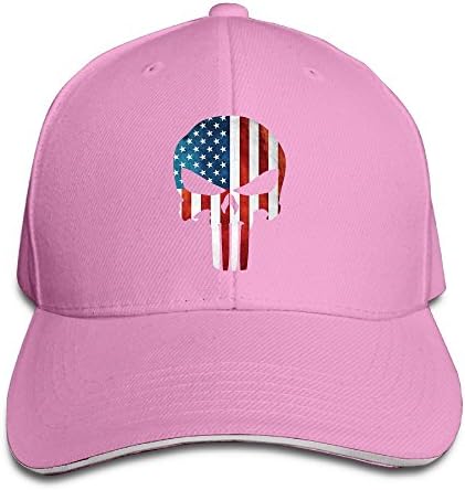 Punisher American Flag Art Design Print Fashion Cool Snapback Hat Flat-along Mens