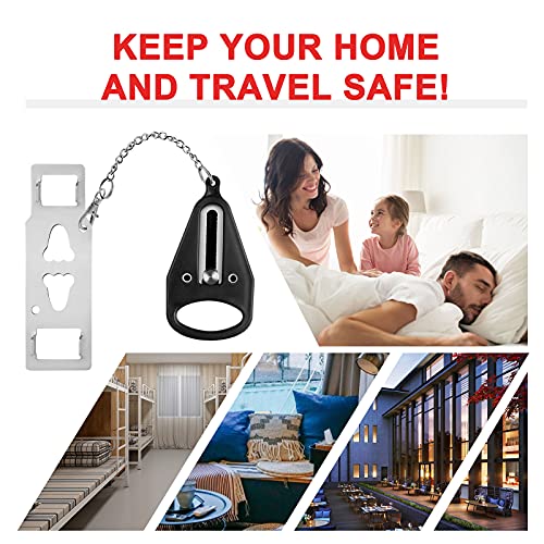 Portable Door Lock Heavy Duty Extra Lock for Additional Privacy and