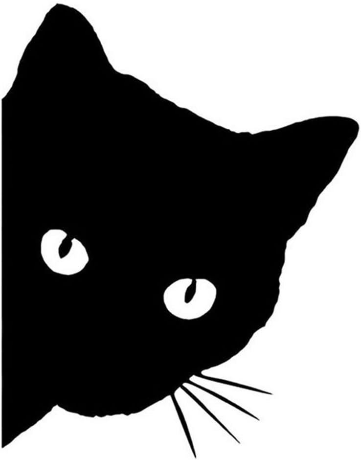 1215CM CAT FACE PEERING Car Sticker Decals Pet Cat Motorcycle