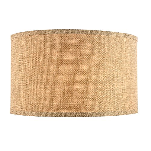 Linen Large Drum Lamp Shade with Spider Assembly 17Inches Wide