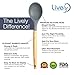 Lively Home Goods 7-Piece Premium Silicone Kitchen Cooking Utensils Set with Natural Bamboo Handles - Cooking Tool and Kitchen Gadget Set for Nonstick Cookware - Grey