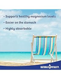 Natural Vitality Calm Capsules, Magnesium Glycinate Supplement with Lavender & Lemon Balm...