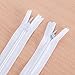 PPDD 50 pcs Invisible Zippers Nylon Coil Zippers for Tailor DIY Sewing Crafting Garment Accessories 24 Inch (White)