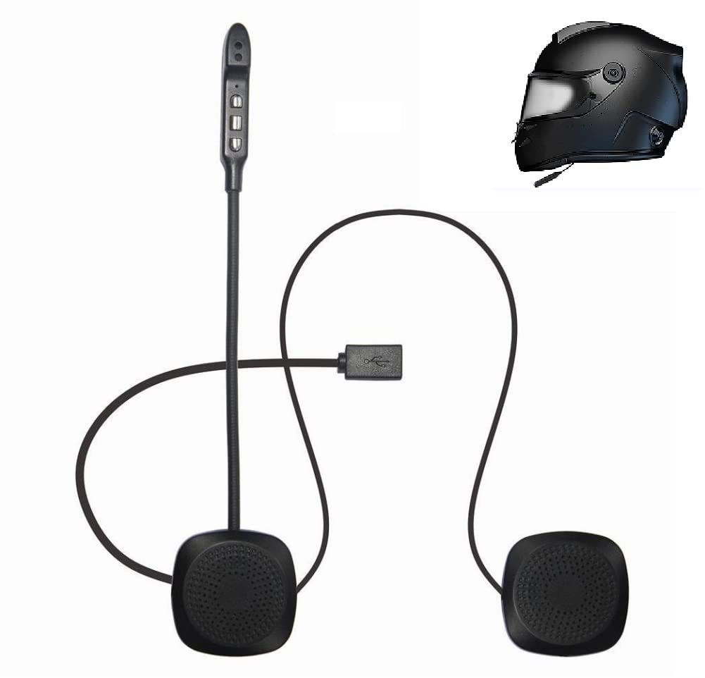 Bluetooth Helmet Motorcycle, BT5.0 Outdoor Bluetooth Headset Communication System Motorbike Helmet, dual sound channel Stereo Hands-Free Call Headphone with Mic for Caller Center/Radio