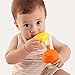 Mombella Mimi the Mushroom Super Soft Skin-like Infant Nipple Shaped Soothing Teether for Sucking Babies, Help with Breast Feeding Waning and Prevent Digit Sucking. For 0-6months, Orange