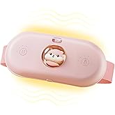 Heating Pad for Period Cramps, Portable Cordless Electric Belt Pain Relief Device with 6 Heat Levels and 12 Massage Modes, Menstrual Cramps and Cold, Gets Hot Tools Are Suitable For Women, Girls Gifts