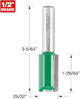 Trend CraftPro Straight Two Flute Router Cutter Bit 1/2 In Shank 20x37mm view 3