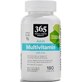 365 by Whole Foods Market, Adult Multivitamin with Iron, 17 Essential Vitamins and Minerals, 180 Tablets