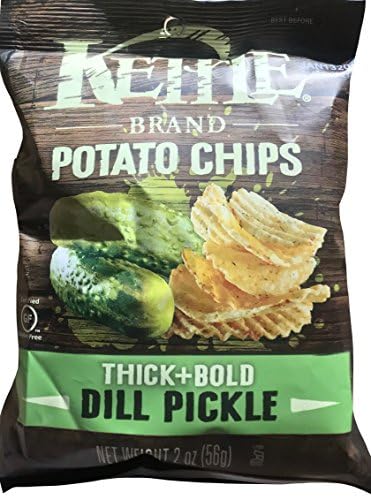 Kettle Cooked Thick &amp; Bold Dill Pickle Potato Chips Net Wt 2 Oz