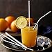 Set of 16 Stainless Steel Straws Ultra Long 10.5 Inch Drinking Metal Straws For Tumblers Rumblers Cold Beverage (8 Straight|8 Bent|4 Brushes)