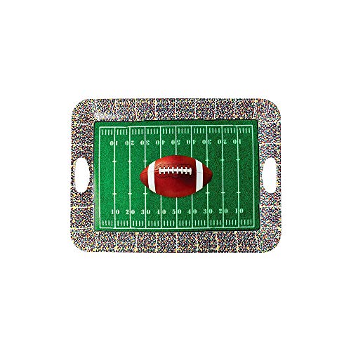 Party City Football Serveware Supplies, Include a Serving Tray, a Chip
