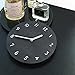 thehaki Decorative Wall Clock Silent & Non-Ticking Quartz Clock PU Leather Lightweight 0.4lb Round 9