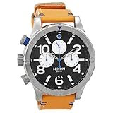 Nixon 48-20 Chronograph Black Dial Tan Leather Mens Watch A3631602