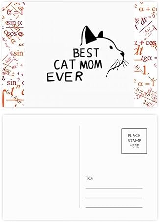 Amazon これまでに最高のお母さん猫引用自作デザイン 公式ポストカードセットサンクスカード郵送側個 ポストカード 絵柄付はがき 文房具 オフィス用品