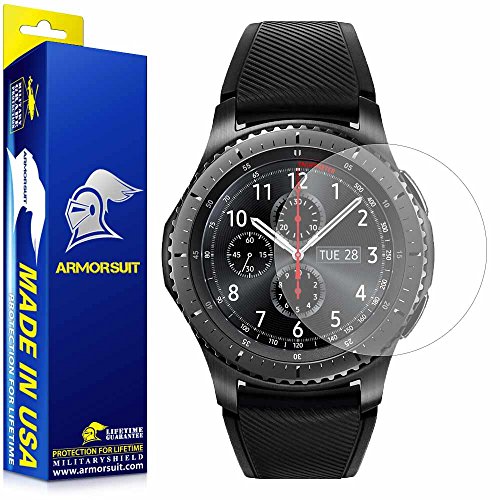 ArmorSuit - Samsung Gear S3 Classic / Gear S3 Frontier Anti-Glare Screen Protector [2 Pack] Matte MilitaryShield For Gear S3 Classic / S3 Frontier Lifetime Replacements - Anti-Bubble