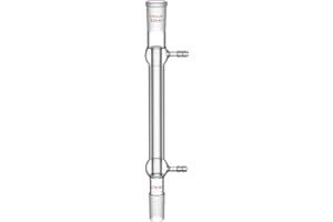 stonylab West Condenser, Borosilicate Glass Liebig Condenser with 24/40 Joint, Jacket Length 200 mm, Chemistry Laboratory Gla