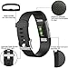 Maledan Bands Replacement Compatible with Fitbit Charge 2, 3-Pack, Large Black/Blue/Plum