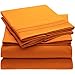 Harmony Linens Bed Sheet Set - 1800 Double Brushed Microfiber Bedding - 4 Piece (Queen, Persimmon)