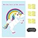 Pin The Horn On The Unicorn Party Game for Kids Birthday Party Decorations Rainbow Unicorn Party Supplies Magical Gold Glitter Horns Party Favor Games Girls Unicorn Gift with Eye Mask