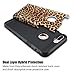iPhone 7 Plus Case, iPhone 8 Plus Case, LOEV Slim Fit Dual Layer Shockproof Protective Case, Black Rubber Bumper & Hard PC Back Armor Case Cover for Apple iPhone 7/8 Plus 5.5” - Leopard Print Pattern