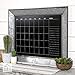 Everly Hart Collection Rustic Galvanized Metal Framed Mount Chalkboard Calendar Decor or Wall Art,Silver
