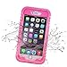 iPhone 6 Plus Waterproof Case, iThrough 20ft Underwater, Dust/Dirt/Snow/Shock Proof Case with Touched Transparent Screen, Heavy Duty Protective Carrying Cover Case for iPhone 6 Plus 5.5 inch (Pink-)