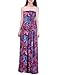 HDE Women's Strapless Maxi Dress Plus Size Tube Top Long Skirt Sundress Cover Up (Purple Paisley, 2X)