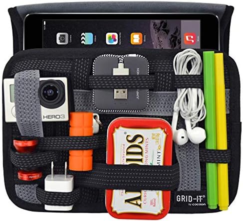 Cocoon GRID-IT WRAP - Bag & Organizer for iPad from 7 inches | Case in Neoprene for Tablet | Organizing System - Black / 23 x 3,2 x 17 cm