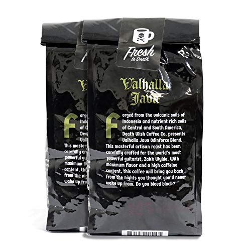 Death Wish Coffee Valhalla Java Odinforce Blend Whole Bean Dark Roast