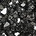 CYS EXCEL Black Reflective Fire Pit Glass (10 LBS, Approx. 1 SQ. FT.) | Multiple Color Choices Fireplace Tempered Glass Rock Crystals | Decorative Landscaping Glass Pebble Stones