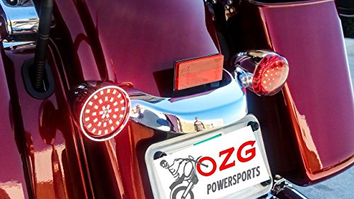 Deuce-Style Single Contact Filament LED Turn Signal Smoke Lens (1156 Bulb, Red LED) - Thumbnail 4
