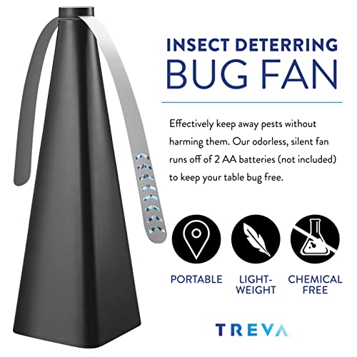 Treva Chemical Free Bug Fan, Fly Deterrent with Holographic Blades to