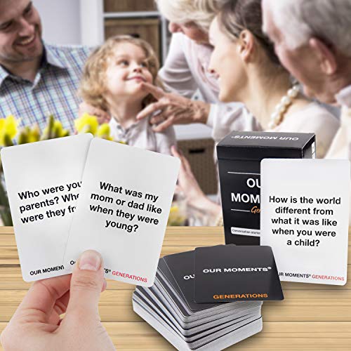 OUR MOMENTS Generations 100 Conversation Starters Questions Game