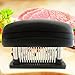 Meat Tenderizer with 48 Stainless Steel Blades, Black