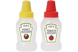 25ML Mini Tomato Ketchup Bottles, Portable Sauce Container Salad Dressing Container, Pantry Containers for Bento Box, 2pcs,Po