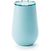 Rabbit Double Walled Stainless Steel Wine Tumbler, Includes Splash-Free Sliding Lid